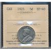 Image 1 : 1925 5¢ ICCS EF40.  Lustrous, key date.