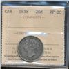 Image 1 : 1858 20¢ ICCS VF20.