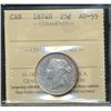 Image 1 : 1874H 25¢ ICCS AU55.  Just a hint of rim tone.