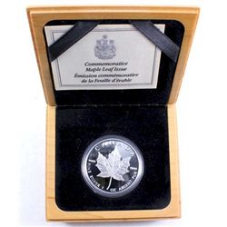 RCM Lot;  includes 1979-1989 10th Anniversary proof 1 oz Silver Maple Leaf in Maple Wooden Box.  Tax