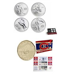 RCM Lot;  Includes 2005 Mtl Canadiens Hockey Legends Set & 100 Years of History Coin and Stamp set.