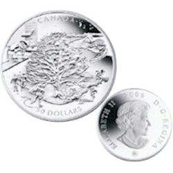 RCM Lot;  includes 2006 5oz. $50 Silver Coin - The Four Seasons.  Comes in original red leather case