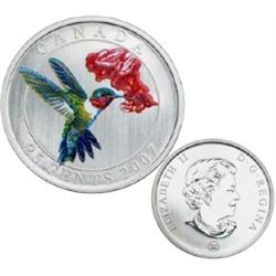 RCM Lot;  Includes 2007 25¢ Coin - Ruby-Throated Hummingbird