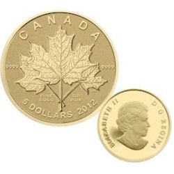 RCM Lot;  Includes 2012 $5 1/10th oz. Fine Gold Coin - Maple Leaf Forever.  Comes with all original 