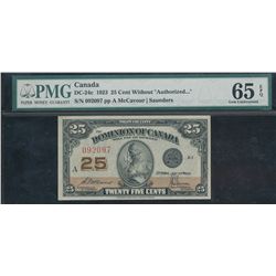 1923 25¢ DC-24c #092097, PMG Gem UNC65EPQ.  A superb Gem!