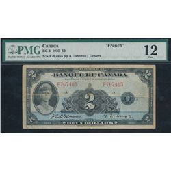 1935 $2 BC-4 #F767465, PMG F12.  Affordable example.