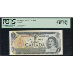 1973 $1 BC-46aT-i #AXA0801652 PCGS CH UNC64PPQ.