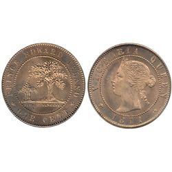 P.E.I. 1871 1¢ PCGS MS64RD.  Mirror like finish.  Looks better.