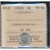 Image 1 : Nfld 1943c 5¢ ICCS MS64.