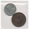 Image 1 : 1858 1¢ & 1925 5¢ F12. Lot of 2 better dates.