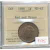 Image 1 : 1888 1¢ ICCS MS63RB.