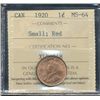 Image 1 : 1920 1¢ Sml ICCS MS64RD.  100% red ans strong lustre.