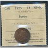 Image 1 : 1925 1¢ ICCS MS60.  Hint of red and lustre.
