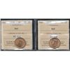Image 1 : 1938 1¢ & 1939 ICCS MS65RD.  Lot of 2 coins.