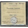 Image 1 : 1910 5¢ Ptd Lvs ICCS MS64,