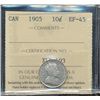 Image 1 : 1905 10¢ ICCS EF45.  Lustrous.