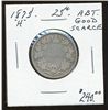 Image 1 : 1875H 25¢ Abt Good.  Key issue with ligh but visible date.
