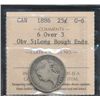 Image 1 : 1886 25¢ 6 ov 3 Obv 5 ICCS G6.