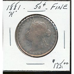 1881H 50¢ F12.