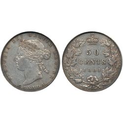 1881H 50¢ PCGS XF45.  Lightly toned.
