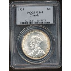 1935 $1 PCGS MS64.