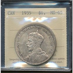 1935 $1 ICCS MS65.  Gem russet tones. (XPR326)