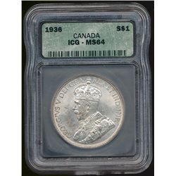 1936 $1 ICG MS64.