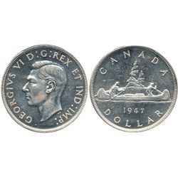 1947 $1 Blt7 PCGS MS63.  Full lustrous white.