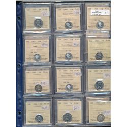 RCM Lot; includes Proof Like Singles Lot;  includes 1955 5¢, 1956, 1963 & 1970 all ICCS PL66, 1957 1
