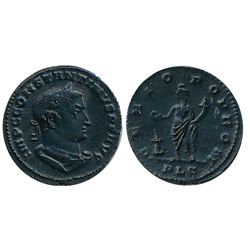 Roman Imperial Coinage; Constantine the Great Follis. Obv: IMP C CONSTANTINVS P F AVG; Rev: GENIO-PO