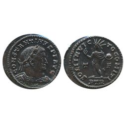 Roman Imperial Coinage; Constantine the Great Follis. Obv: CONSTANTINVS P F AVG; Rev: SOLI INVIC-TO 