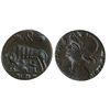 Image 1 : Roman Imperial Coinage; Constantine the Great Follis. Obv: VRBS - ROMA; Rev: No Legend. She wolf lef