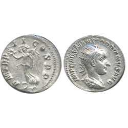 Roman Imperial Coinage; Gordian III Antoninianus. Obv: IMP CAES M ANT GORDIANVS AVG; Rev: PM TR P II
