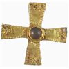 Byzantine Gold Cross dating approx 8th Century AD.  With Yellow agate stone. 4x4cm.