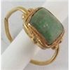 Image 1 : Ancient Roman Gold ring with green stone.
