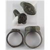 Image 1 : Ancient Roman Signet Rings with different engravings.  Lot of 2 rings