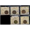 Image 1 : Breton 582,583,585 Clip,587 &589 ICCS MS62.  Lot of 5 tokens.