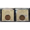 Image 1 : Breton 587 & 587a ICCS MS63.  Lot of 2 tokens.