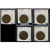 Image 1 : Breton 682 LC-22b, LC-23C, LC-25A1, LC-27A1 & LC-28.  Lot of 5 coins F to VF.