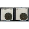 Image 1 : Breton 718 UC-2A1 & UC-2A5.  Lot of 2 coins F to VF.