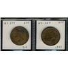 Image 1 : Breton 874, NS-1E4 VF+ & NS-1F4 F12.  Lot of 2 Thistle tokens.