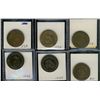Image 1 : Breton 961 Tiffin Tokens,  Lot of 6 examples Brass and Copper.  Should be viewed.  VG to EF for type