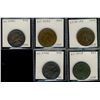 Image 1 : Breton 994 LC-54B1, LC-54C1, LC-54D2, LC-56A2 & LC-56B1.  Lot of 5 tokens Fine to EF.