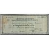 Image 1 : Italy; 1945 Allied Occupied Italy (Check) Assegni 50 Lire.  Issued by L'intituto Di Credito Delle Ca