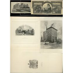 Vignettes;  Lot includes 8 different size and different portraits from different banks and/or images