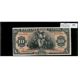 Barclay's Bank of Canada; 1935 $10 #E028698, CH-30-12-06.  A nice VF issue with light press.