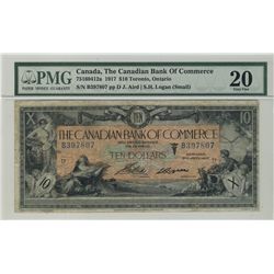 The Canadian Bank of Commerce; 1917 $10 #B397807 CH-75-16-04-12a PMG VF20.