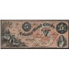 Image 1 : The Colonial Bank of Canada; 1859 $5 #480 CH-130-10-04-10.  EF for grade.