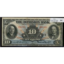 The Dominion Bank of Canada; 1931 $10 #006261, CH-220-24-08.  Abt VF for grade.