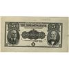 Image 1 : The Molsons Bank; 1918 $5 B&W Proof Print issue on Stock paper.